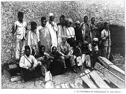 Historic 1889 Kilimanjaro expedition team with Hans Meyer and local guides including Yohani Kinyala Lauwo