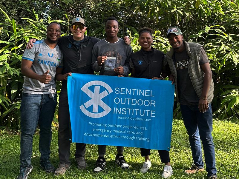 Kili Quests mountain guide attending Wilderness First Responder (WFR) certification course