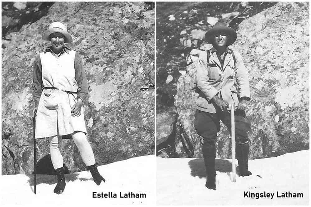 Historical photo of Estella Latham and Kingsley Latham during their 1925 Mount Kilimanjaro expedition.